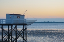 Coucher de soleil sur les carrelets - Fouras (France / Charente-Maritime (17))